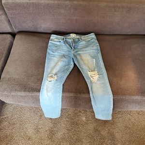 Frame denim skinny cropped jeans